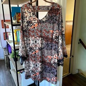 Dress barn 14w midi boho dress